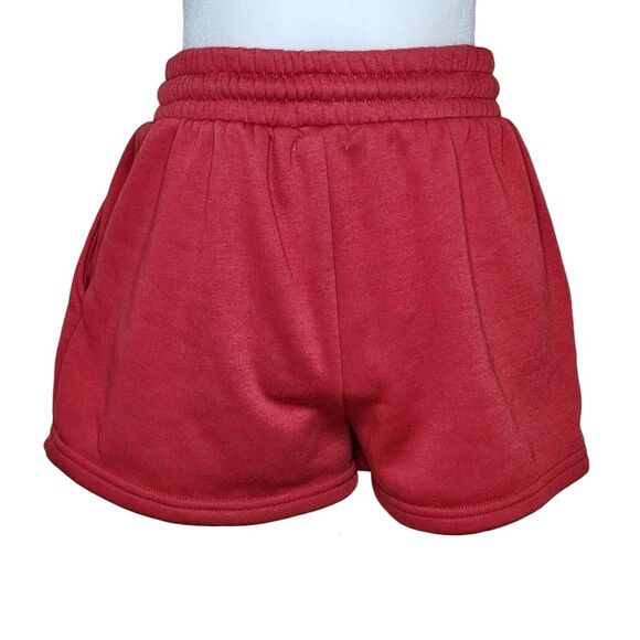 Cult Favorite Hoodie Shorts Set Red White Women's Medium Chicago Athletic Club - Picture 4 of 14